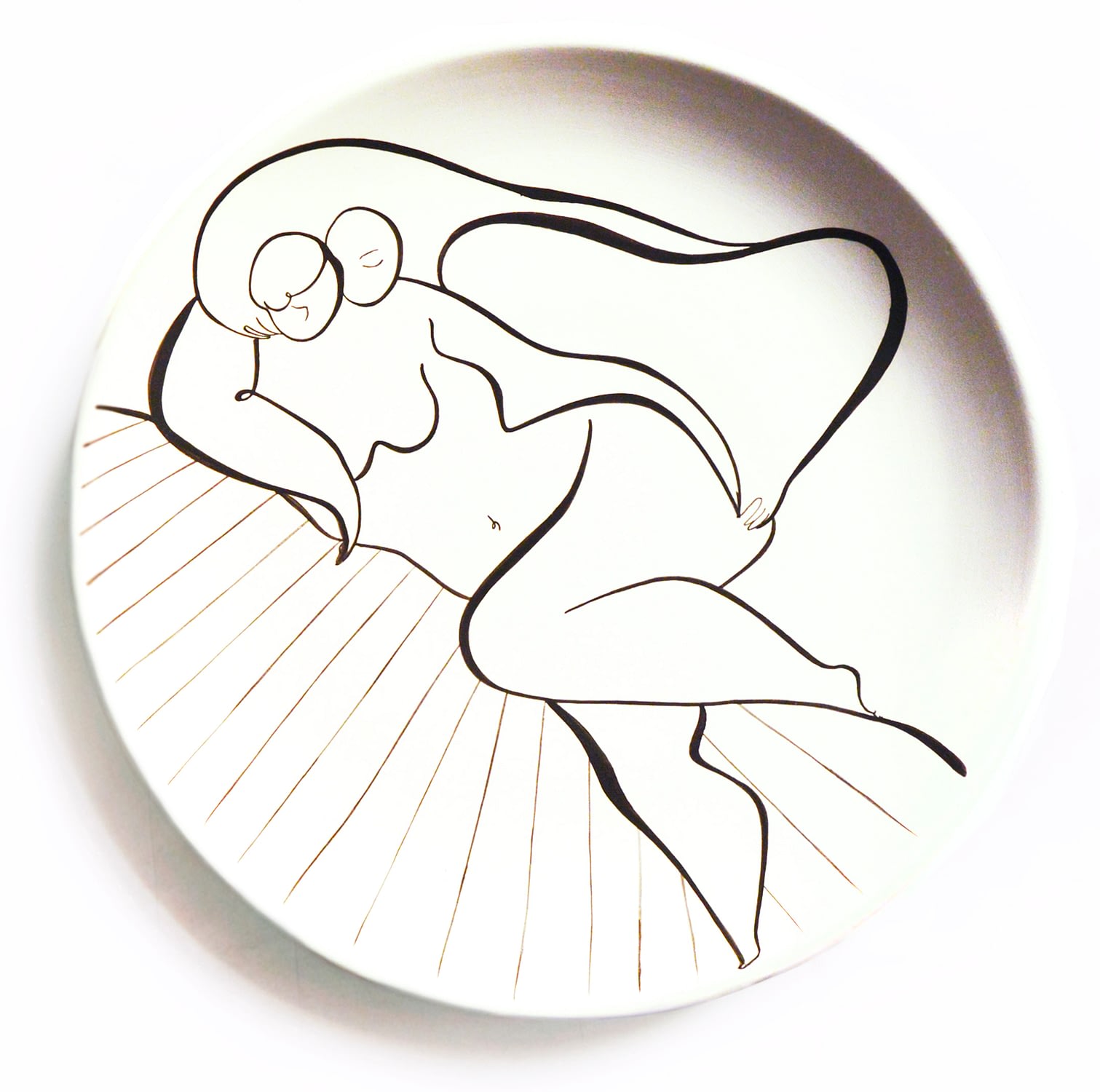 Andrea Santamarina Contemporary artist spain Art Gallery artistic ceramic drawing plates Love 9