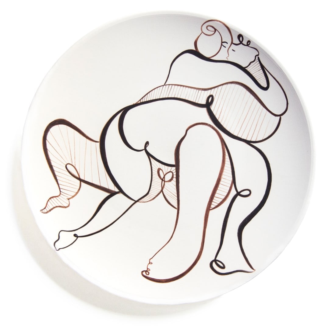 Andrea Santamarina Contemporary artist spain Art Gallery artistic ceramic drawing plates Love 3