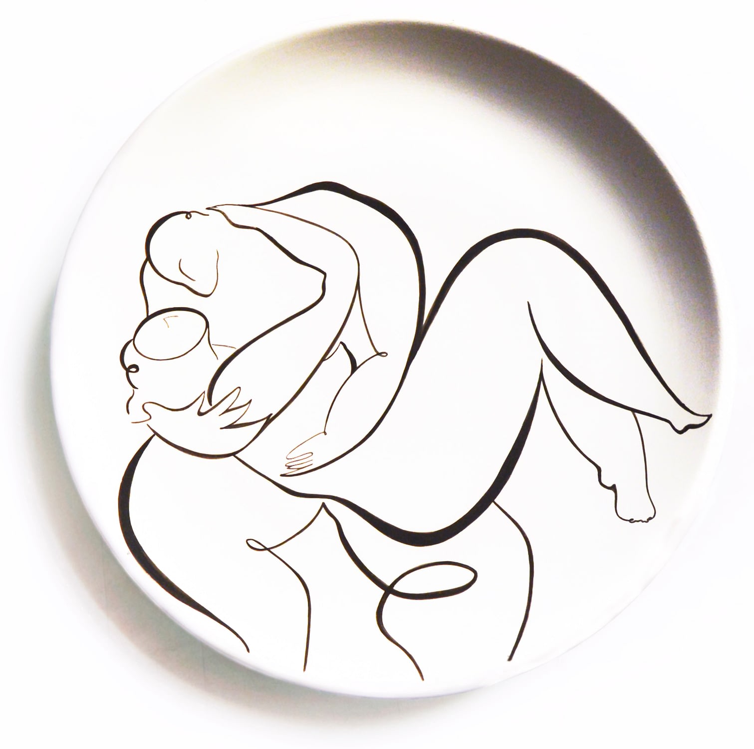 Andrea Santamarina Contemporary artist spain Art Gallery artistic ceramic drawing plates Love 8