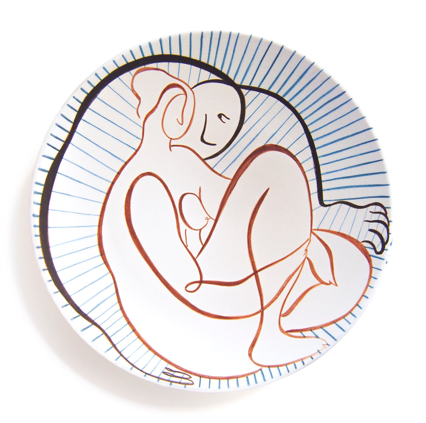 Andrea Santamarina Contemporary artist spain Art Gallery artistic ceramic drawing plates Love 1