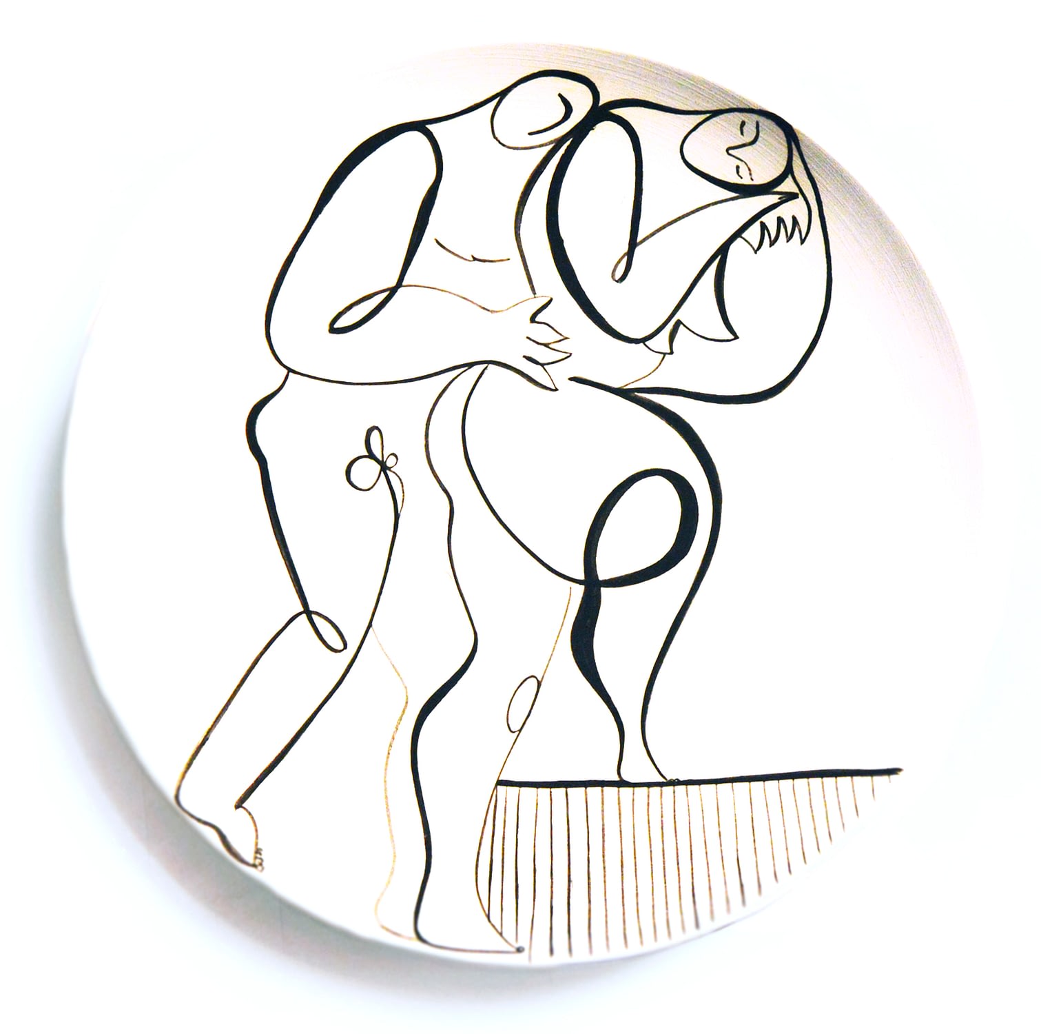Andrea Santamarina Contemporary artist spain Art Gallery artistic ceramic drawing plates Love 10