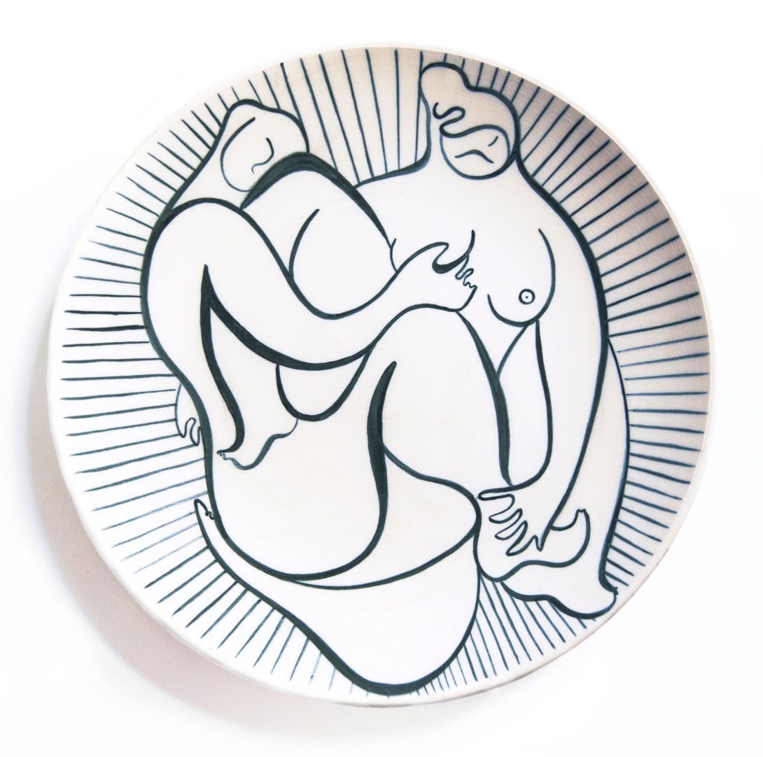 Andrea Santamarina Contemporary artist spain Art Gallery artistic ceramic drawing plates Love 2 copia